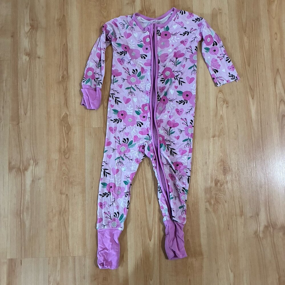 Little Sleepies Sweetheart Floral pajamas 6-12 months